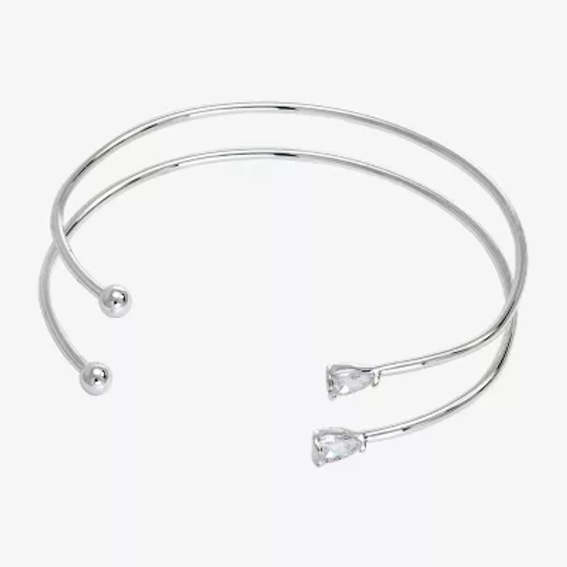 Sparkle Allure Womens 2-pc. Cubic Zirconia Pure Silver Over Brass Bracelet Set