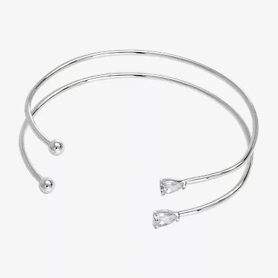 Sparkle Allure Womens 2-pc. Cubic Zirconia Pure Silver Over Brass Bracelet Set