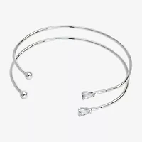 Sparkle Allure Womens 2-pc. Cubic Zirconia Pure Silver Over Brass Bracelet Set