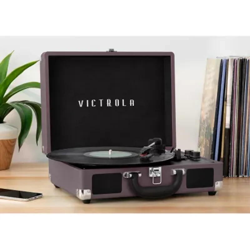 Victrola Journey Bluetooth Suitcase Record Player with 3-speed Turntable