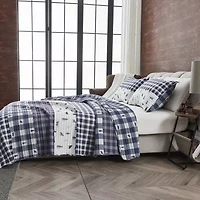 Linery Buffalo Plaid Reversible Quilt Set