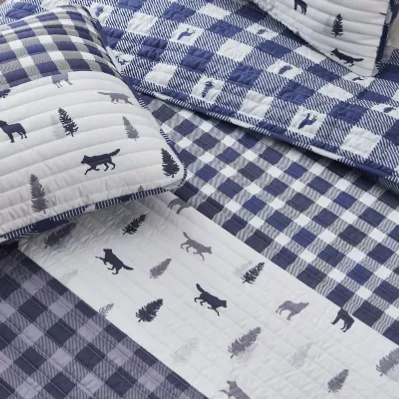 Linery Buffalo Plaid Reversible Quilt Set