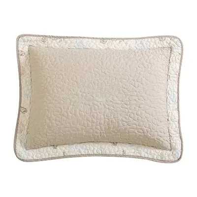 Beatrice Home Fashions Fine Shells Embroidered Pillow Sham