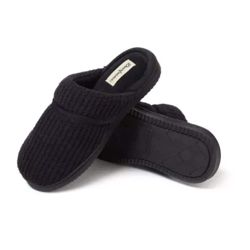 Dearfoams Serena Marled Chenille Scuff Womens Memory Foam Slip-On Slippers