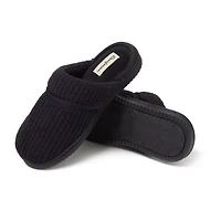 Dearfoams Serena Marled Chenille Scuff Womens Memory Foam Slip-On Slippers