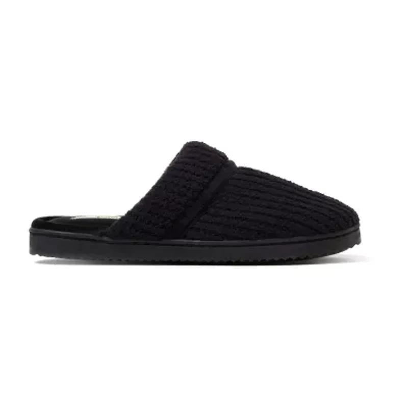 Dearfoams Serena Marled Chenille Scuff Womens Memory Foam Slip-On Slippers