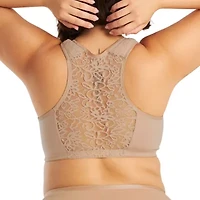 Leading Lady The Indy- Cotton Front Close Lace Racerback Bra- 138