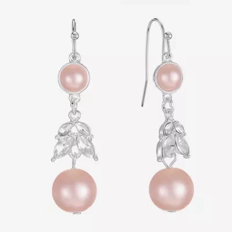 Monet Jewelry Timeless Womens Simulated Pearl Drop Earrings