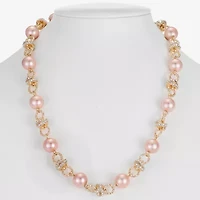 Monet Jewelry Layered Womens 17 Inch Collar Necklace