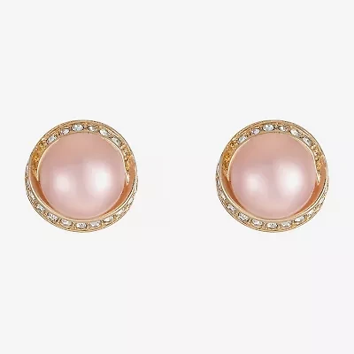 Monet Jewelry Simulated Pearl 12.5mm Round Stud Earrings