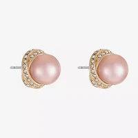 Monet Jewelry Simulated Pearl 12.5mm Round Stud Earrings