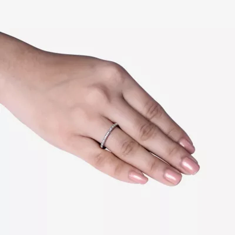 Limited Quantities! Womens 1/10 CT. T.W. Natural White Diamond Sterling Silver Wedding Band