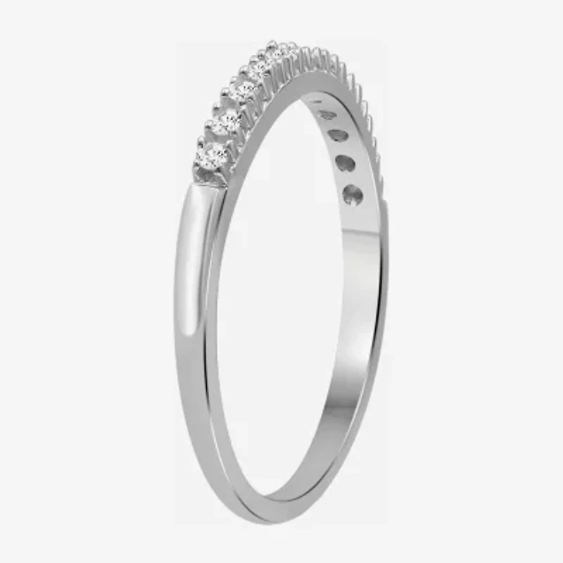 Limited Quantities! Womens 1/10 CT. T.W. Natural White Diamond Sterling Silver Wedding Band