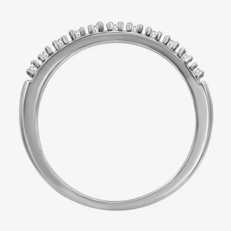 Limited Quantities! Womens 1/10 CT. T.W. Natural White Diamond Sterling Silver Wedding Band