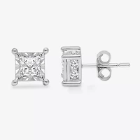 Tru Miracle 1 1/2 CT. T.W. Natural White Diamond 14K White Gold Stud Earrings