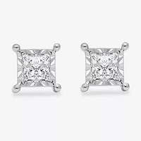 Tru Miracle 1 1/2 CT. T.W. Natural White Diamond 14K White Gold Stud Earrings