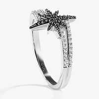 Star Wars Fine Jewelry Guardians Of Light Womens 1/4 CT. Natural Black Diamond Sterling Silver Cocktail Ring
