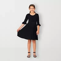 24sevenkid Big Kid Girls 3/4 Sleeve Party Dress