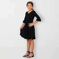 24sevenkid Big Kid Girls 3/4 Sleeve Party Dress