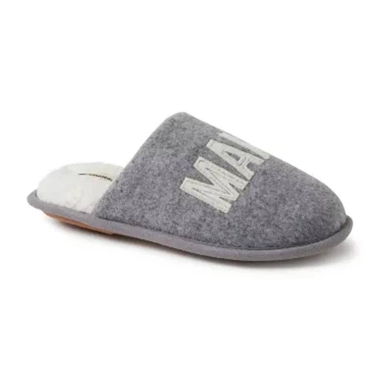 Dearfoams Mama Bear Plaid Scuff Womens Memory Foam Slip-On Slippers