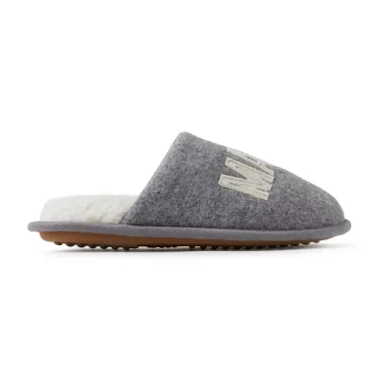 Dearfoams Mama Bear Plaid Scuff Womens Memory Foam Slip-On Slippers