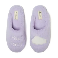 Dearfoams Womens Memory Foam Slip-On Slippers
