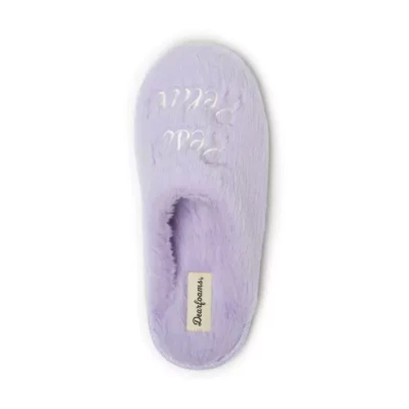 Dearfoams Womens Memory Foam Slip-On Slippers