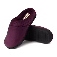 Dearfoams Darcy Velour Scuff Womens Memory Foam Clog Slippers