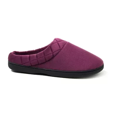 Dearfoams Darcy Velour Scuff Womens Memory Foam Clog Slippers