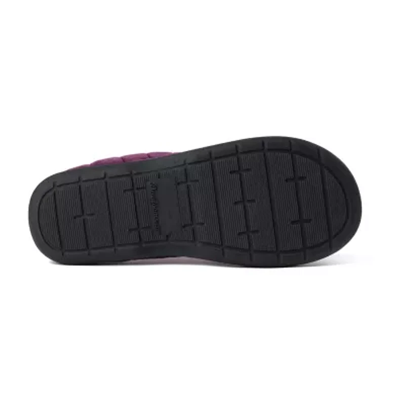 Dearfoams Darcy Velour Scuff Womens Memory Foam Clog Slippers