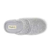 Dearfoams Serena Marled Chenille Scuff Womens Memory Foam Slip-On Slippers