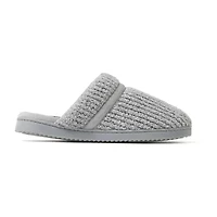 Dearfoams Serena Marled Chenille Scuff Womens Memory Foam Slip-On Slippers