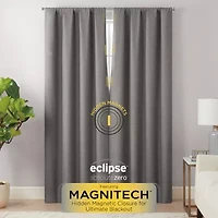 Eclipse Cannes Magnitech Rod Pocket 100% Blackout Single Curtain Panel