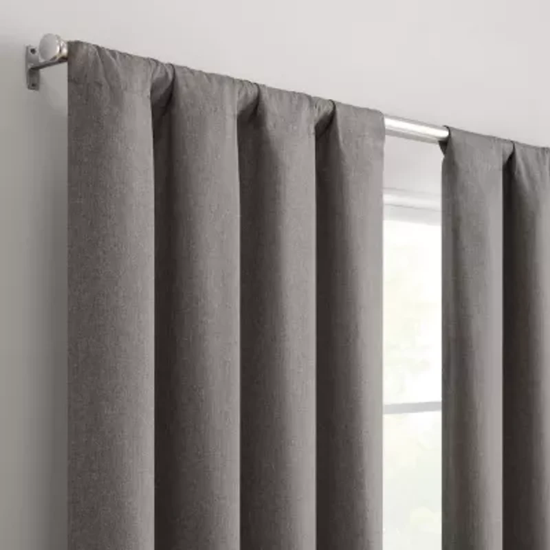 Eclipse Cannes Magnitech Rod Pocket 100% Blackout Single Curtain Panel