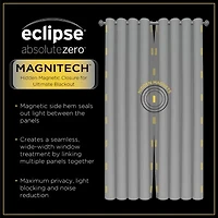 Eclipse Cannes Magnitech Rod Pocket 100% Blackout Single Curtain Panel