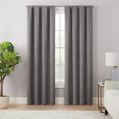 Eclipse Cannes Magnitech Rod Pocket 100% Blackout Single Curtain Panel