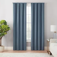 Eclipse Cannes Magnitech Rod Pocket 100% Blackout Single Curtain Panel