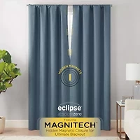 Eclipse Cannes Magnitech Rod Pocket 100% Blackout Single Curtain Panel