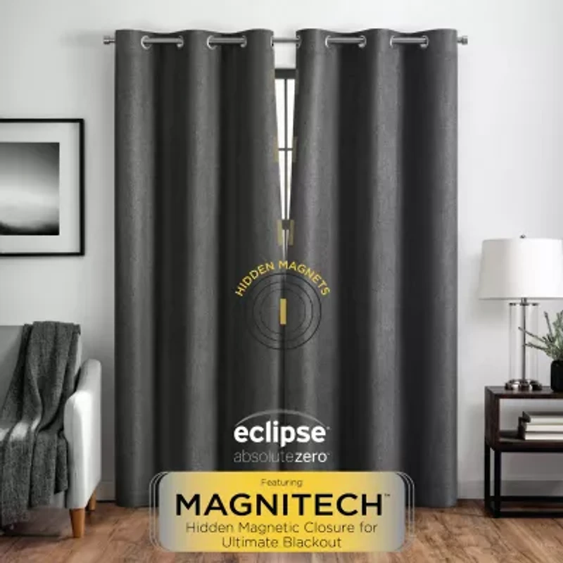Eclipse Welwick Magnitech Grommet Top 100% Blackout Single Curtain Panel