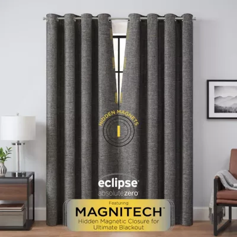 Eclipse Branson Magnitech Grommet Top 100% Blackout Single Curtain Panel