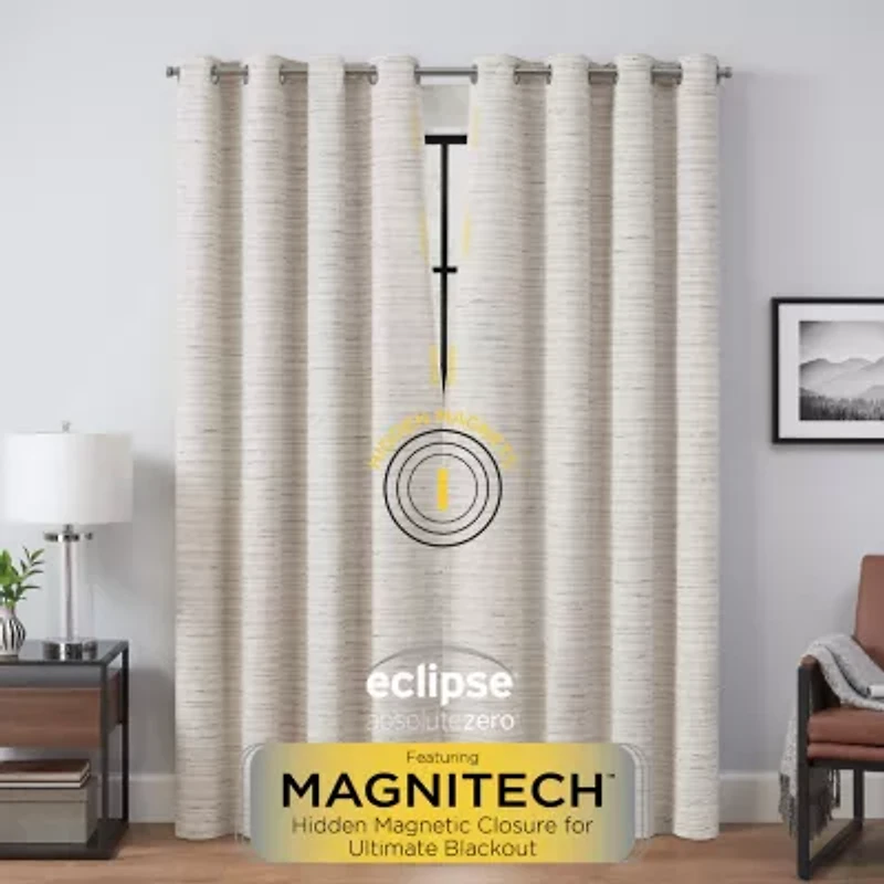 Eclipse Branson Magnitech Grommet Top 100% Blackout Single Curtain Panel
