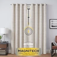 Eclipse Branson Magnitech Grommet Top 100% Blackout Single Curtain Panel