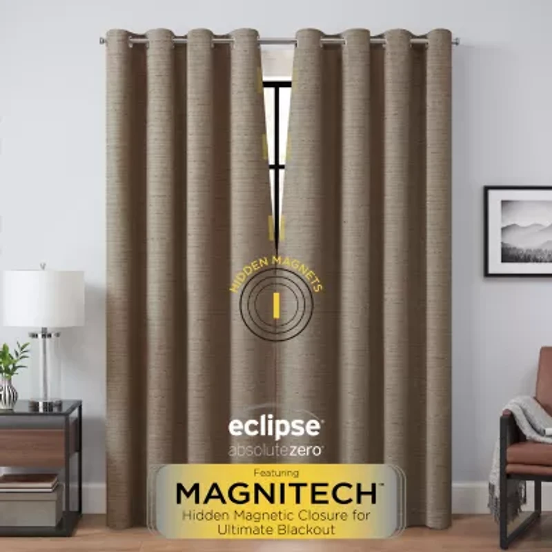 Eclipse Branson Magnitech Grommet Top 100% Blackout Single Curtain Panel