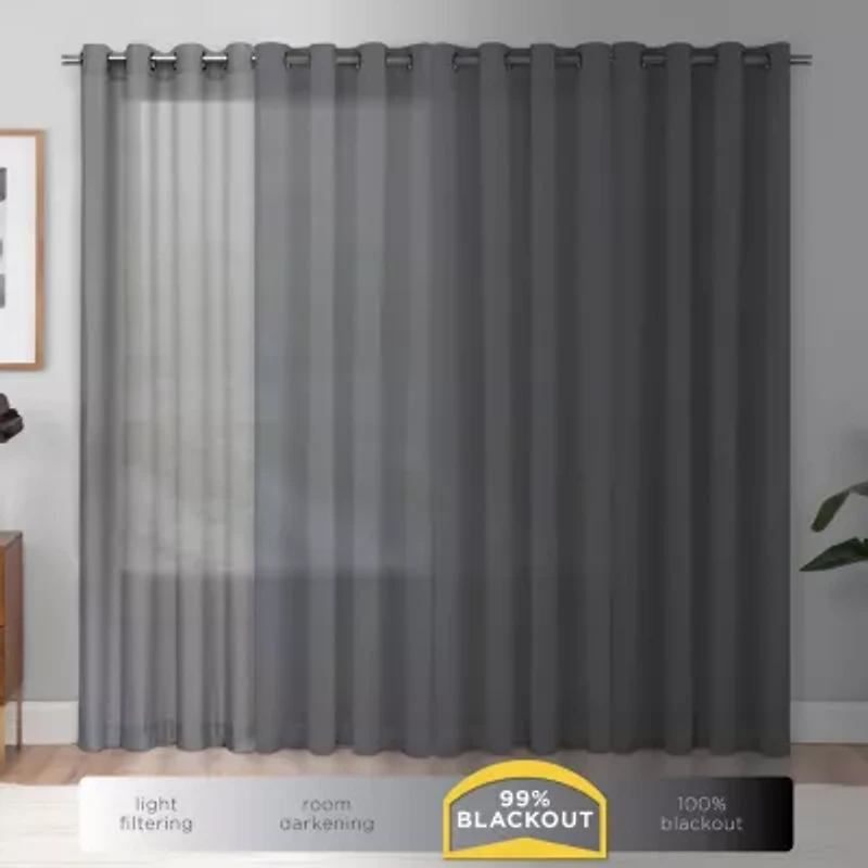Eclipse Kendall Rod Pocket Blackout Single Curtain Panel