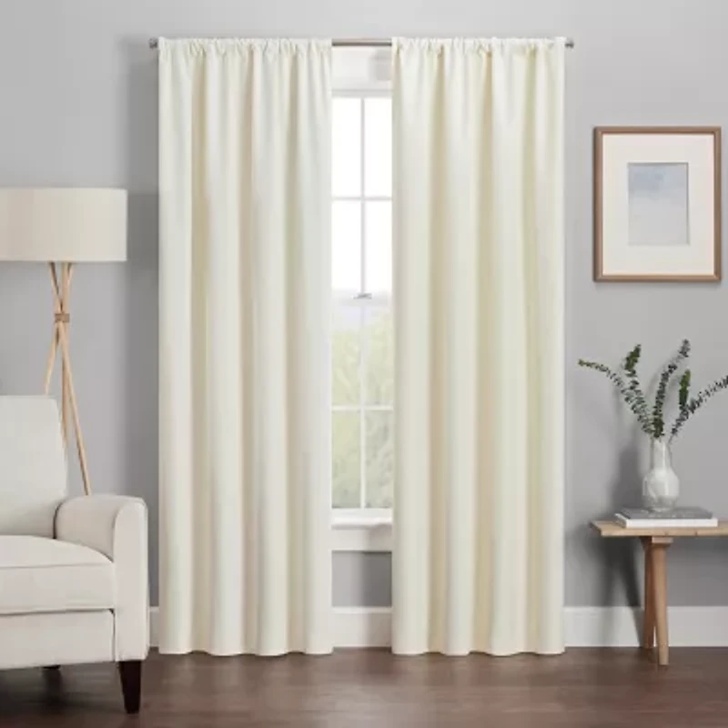 Eclipse Kendall Rod Pocket Blackout Single Curtain Panel