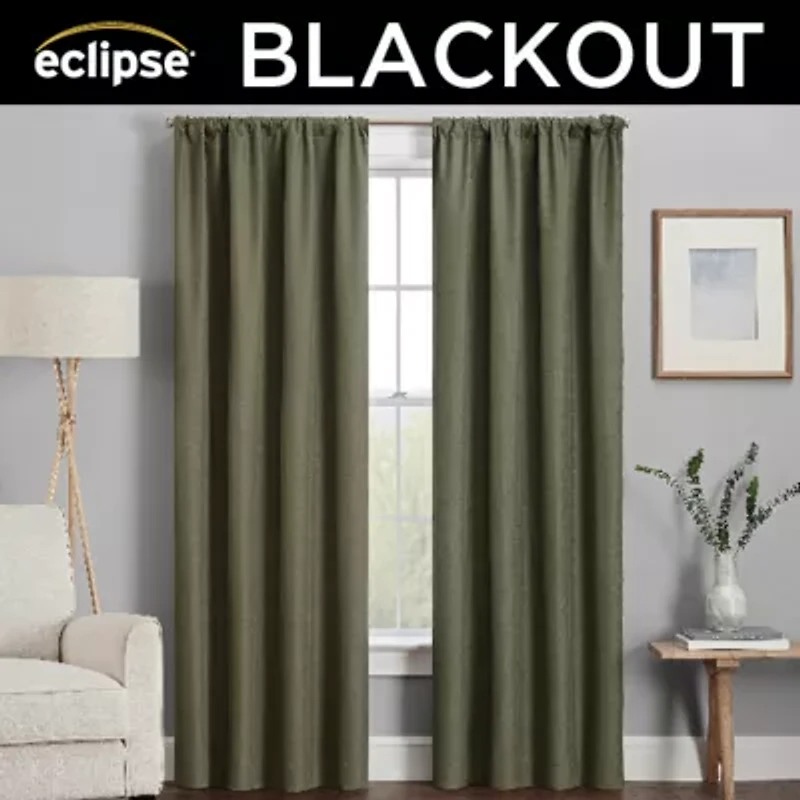 Eclipse Kendall Rod Pocket Blackout Single Curtain Panel