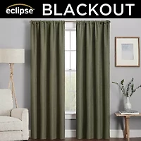 Eclipse Kendall Rod Pocket Blackout Single Curtain Panel