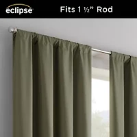 Eclipse Kendall Rod Pocket Blackout Single Curtain Panel