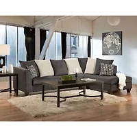 Covington 2-Piece Chenille Left-Arm Sofa Sectional with Chaise
