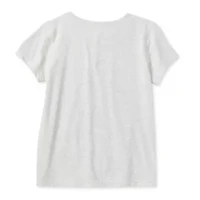 Thereabouts Little & Big Kid Girls Sensory Friendly Round Neck Short Sleeve Adaptive Regular Fit Graphic T-Shirt
